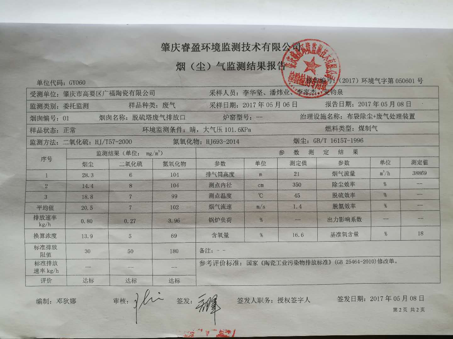 廢氣監(jiān)測報(bào)告（3）
