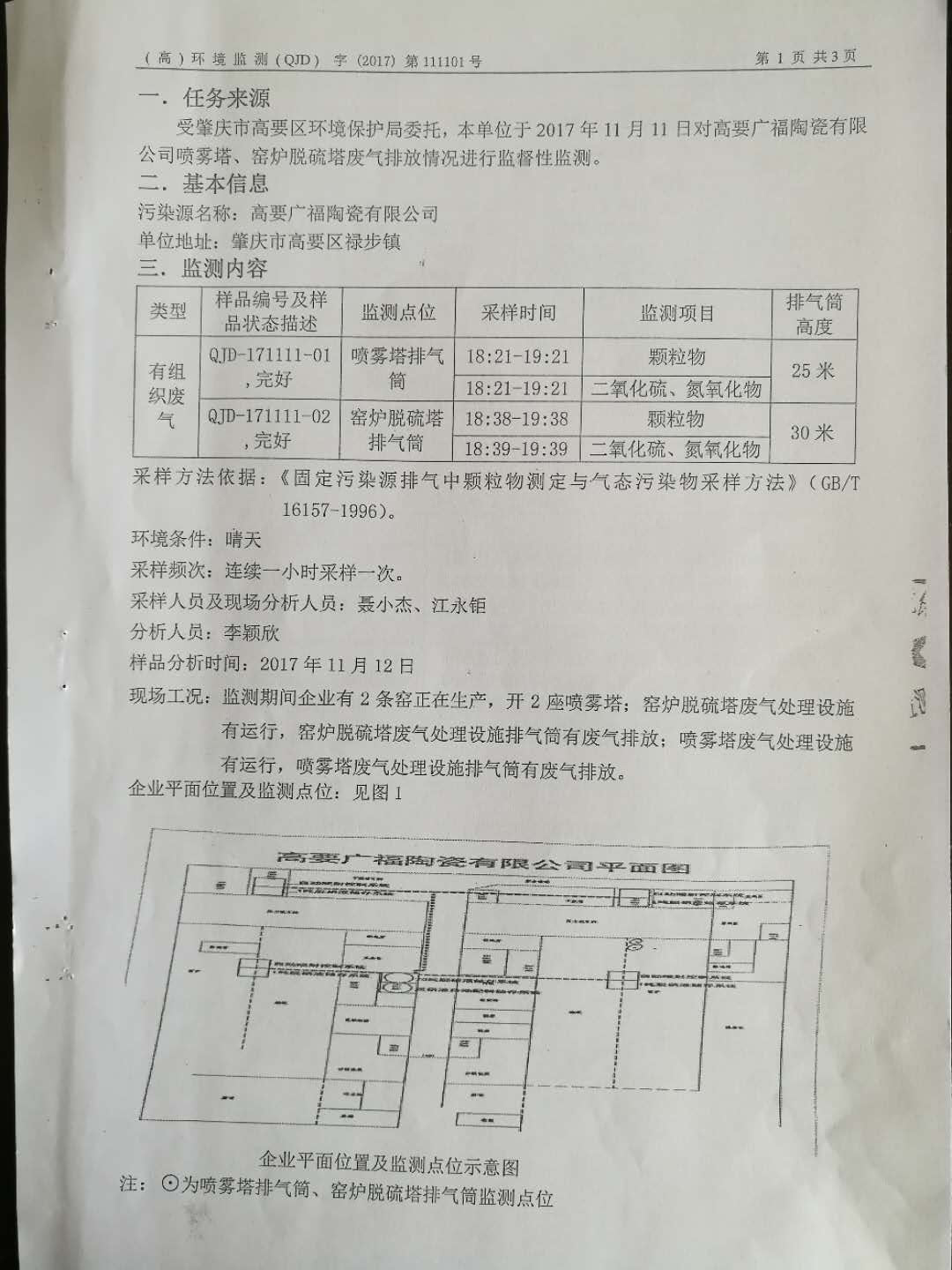 有組織廢氣監(jiān)測報(bào)告(2)